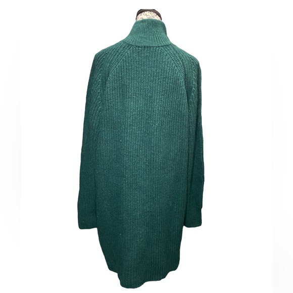 Woolen Bloom Women's Turtleneck Sweater Dress Mini Button Knit Sweaters - Picture 3 of 13